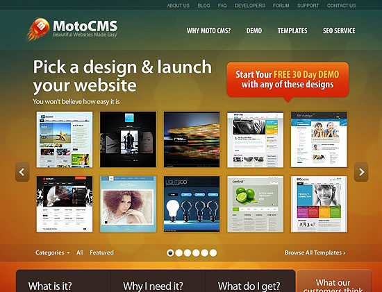 CMS网站系统官方网站设计欣赏_酷站欣赏.